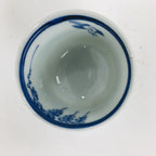 Japanese Porcelain Sake Cup Vtg Guinomi Ochoko Sometsuke Blue White GU912