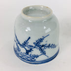 Japanese Porcelain Sake Cup Vtg Guinomi Ochoko Sometsuke Blue White GU912