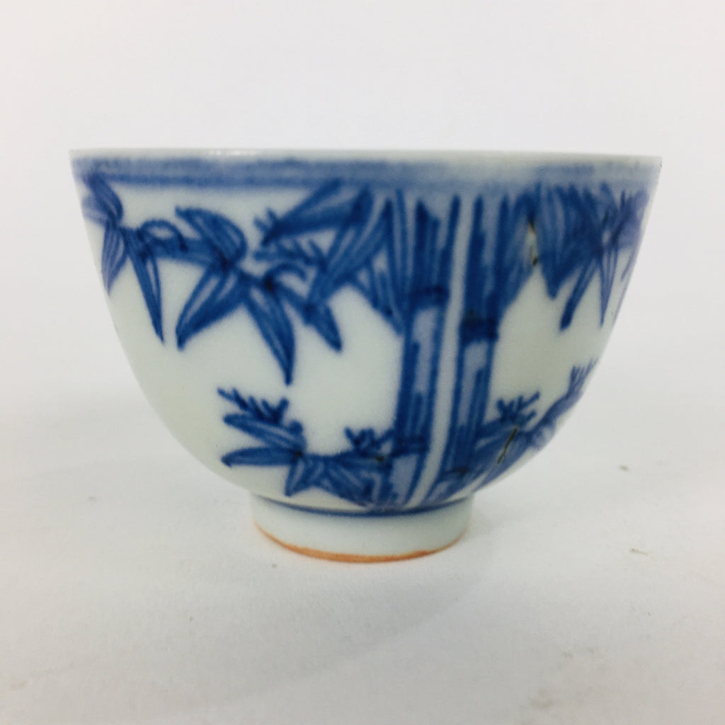 Japanese Porcelain Sake Cup Vtg Guinomi Ochoko Sometsuke Blue White GU921