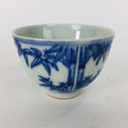 Japanese Porcelain Sake Cup Vtg Guinomi Ochoko Sometsuke Blue White GU921