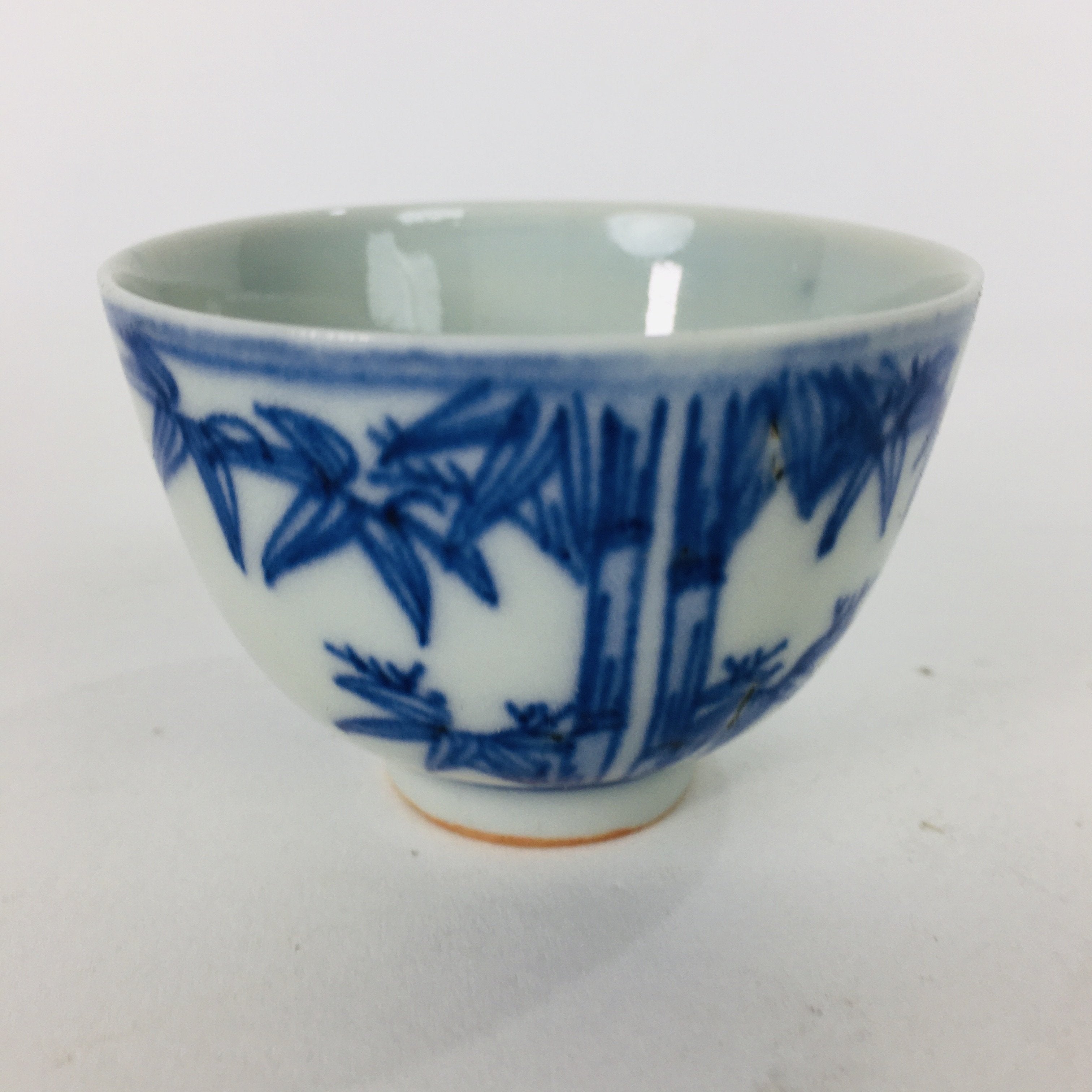 Japanese Porcelain Sake Cup Vtg Guinomi Ochoko Sometsuke Blue White GU921