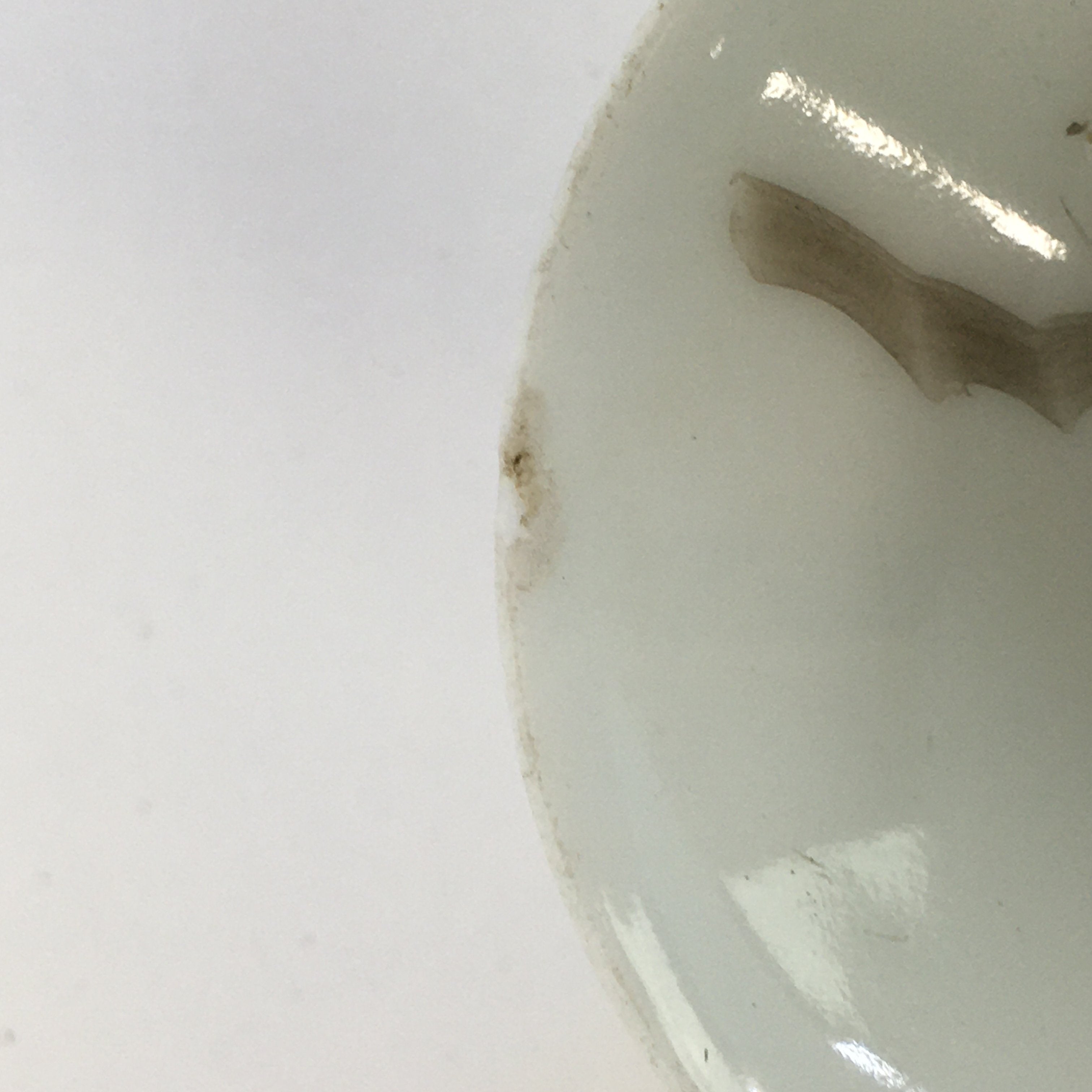 Japanese Porcelain Sake Cup Vtg Guinomi Ochoko White Plum Blossom Design GU960