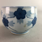 Japanese Porcelain Sake Cup Vtg Guinomi Sakazuki Blue White Sometsuke GU665