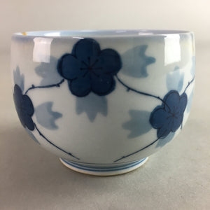 Japanese Porcelain Sake Cup Vtg Guinomi Sakazuki Blue White Sometsuke GU665