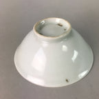 Japanese Porcelain Sake Cup Vtg Guinomi Sakazuki Folding Fan Design GU450