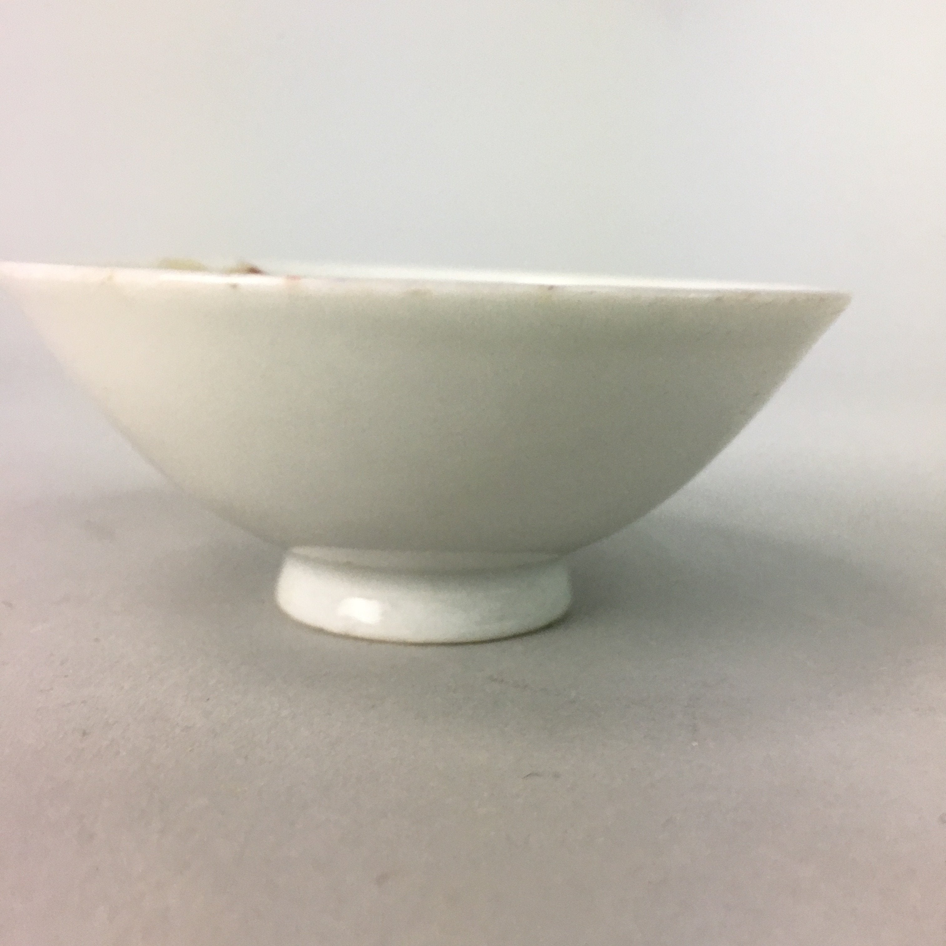 Japanese Porcelain Sake Cup Vtg Guinomi Sakazuki Folding Fan Design GU451