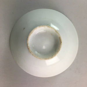 Japanese Porcelain Sake Cup Vtg Guinomi Sakazuki Folding Fan Design GU451