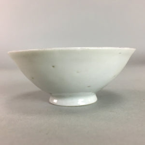 Japanese Porcelain Sake Cup Vtg Guinomi Sakazuki Folding Fan Design GU615