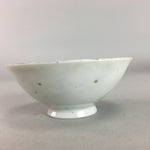 Japanese Porcelain Sake Cup Vtg Guinomi Sakazuki Folding Fan Design GU615