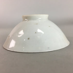 Japanese Porcelain Sake Cup Vtg Guinomi Sakazuki Folding Fan Design GU615