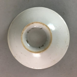Japanese Porcelain Sake Cup Vtg Guinomi Sakazuki Folding Fan Design GU617