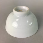Japanese Porcelain Sake Cup Vtg Guinomi Sakazuki Folding Fan Kanji Design GU441