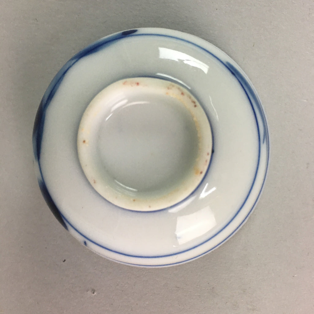 Japanese Porcelain Sake Cup Vtg Guinomi Sakazuki Sometsuke Gold Color GU432