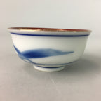 Japanese Porcelain Sake Cup Vtg Guinomi Sakazuki Sometsuke Gold Color GU435