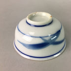 Japanese Porcelain Sake Cup Vtg Guinomi Sakazuki Sometsuke Gold Color GU435
