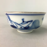 Japanese Porcelain Sake Cup Vtg Guinomi Sakazuki Sometsuke Gold Color GU443