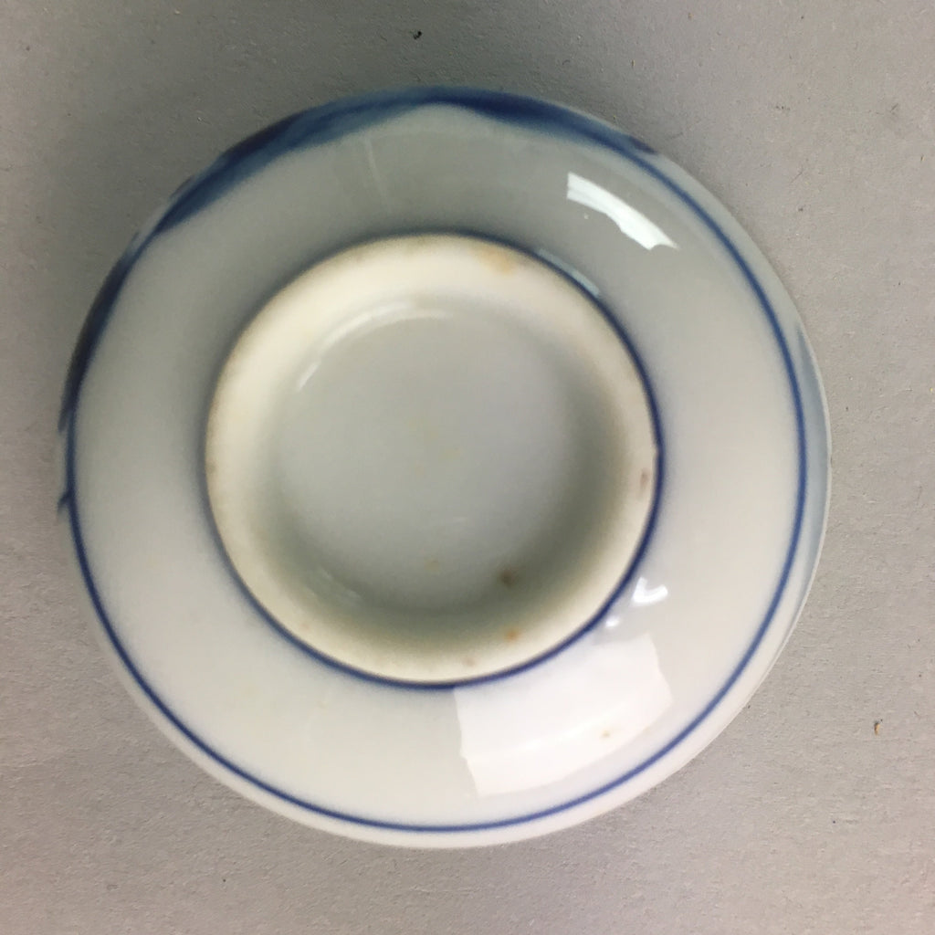 Japanese Porcelain Sake Cup Vtg Guinomi Sakazuki Sometsuke Gold Color GU443