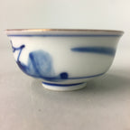 Japanese Porcelain Sake Cup Vtg Guinomi Sakazuki Sometsuke Gold Color GU445