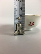 Japanese Porcelain Sake Cup Vtg Guinomi White Red Gold Painting Flower GU360