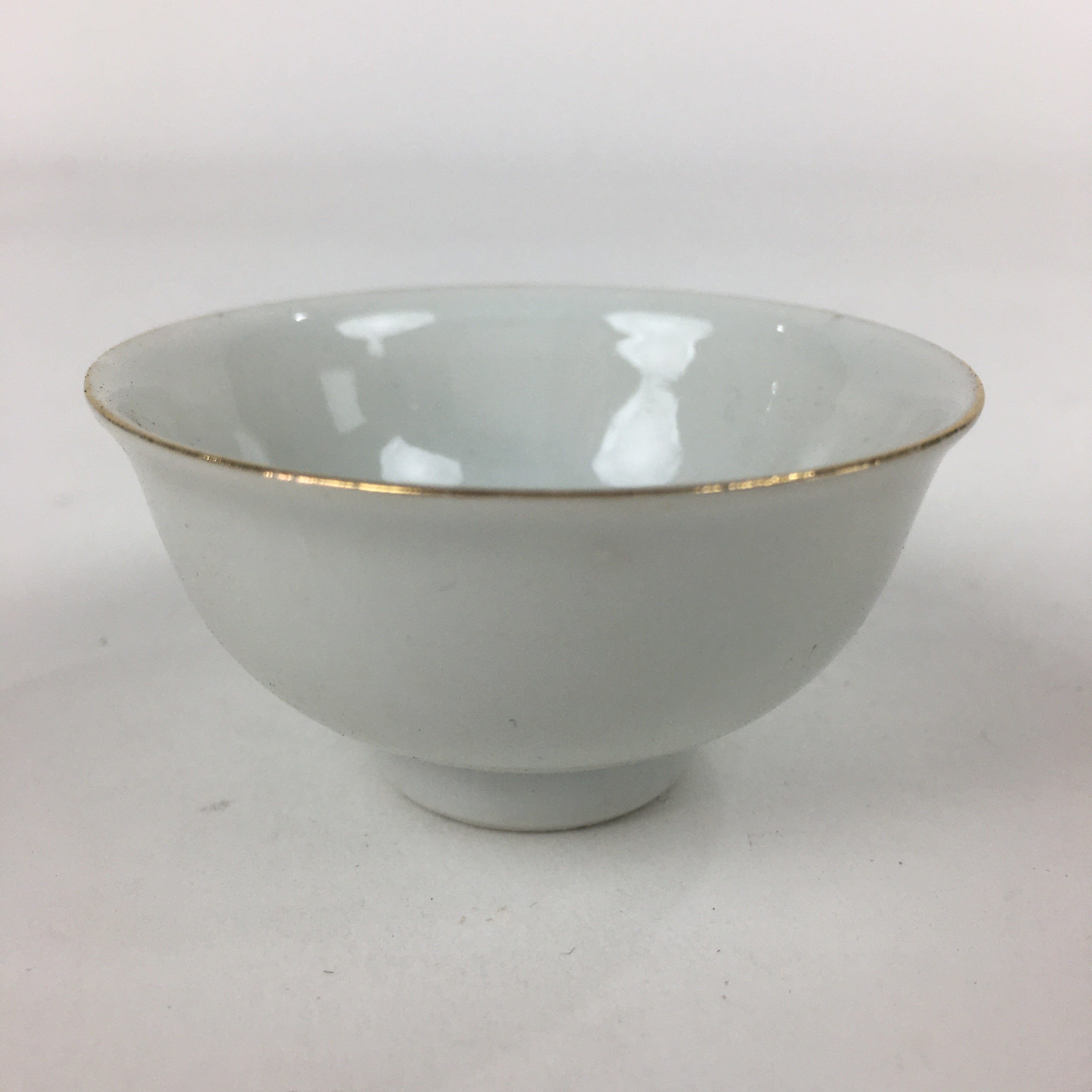 Japanese Porcelain Sake Cup Vtg Hexagram Bird Design Guinomi Ochoko G19