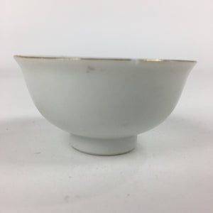 Japanese Porcelain Sake Cup Vtg Hexagram Bird Design Guinomi Ochoko G19