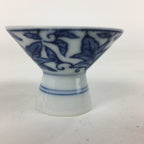 Japanese Porcelain Sake Cup Vtg Leaves Kohai Guinomi Ochoko Sakazuki G42