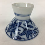 Japanese Porcelain Sake Cup Vtg Leaves Kohai Guinomi Ochoko Sakazuki G42