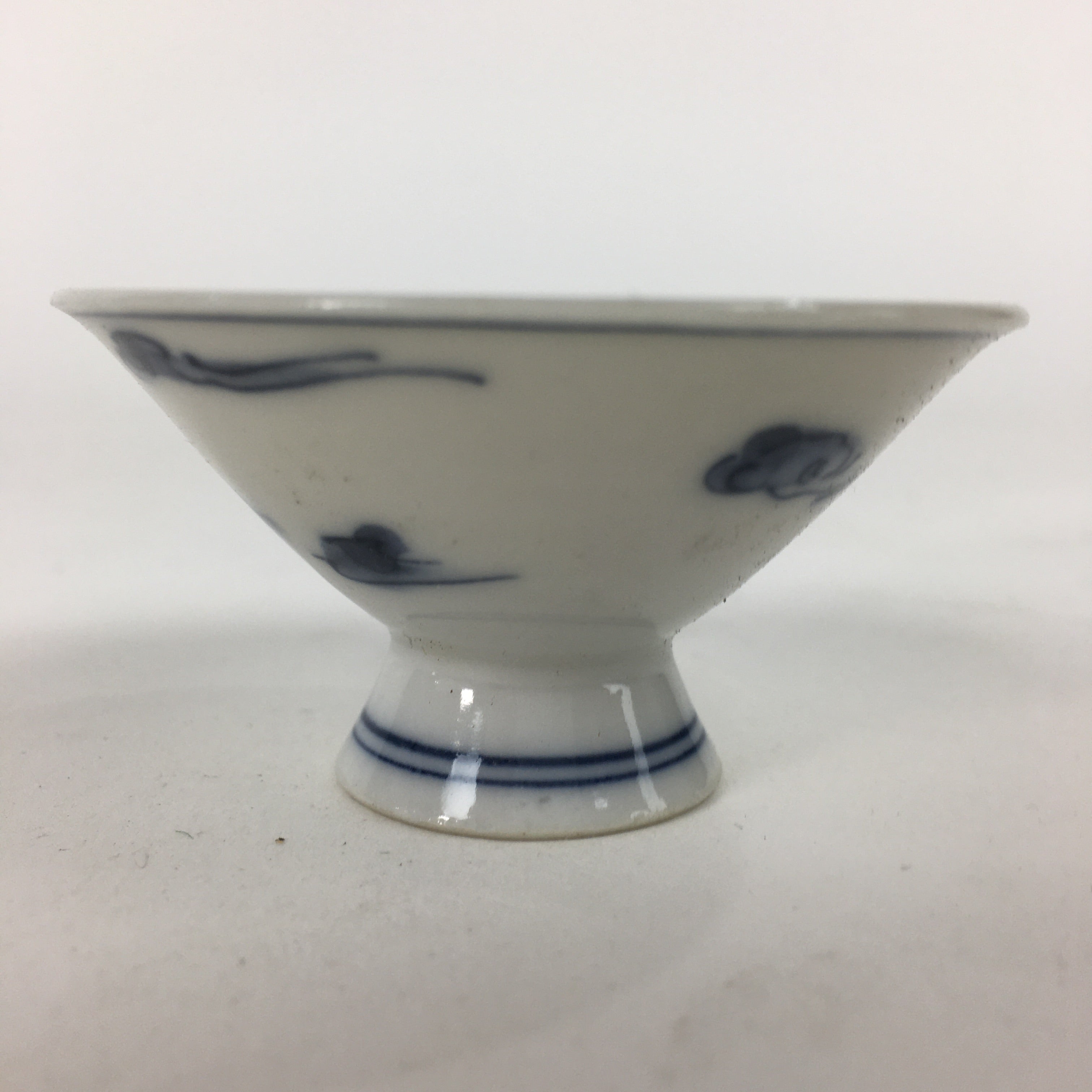 Japanese Porcelain Sake Cup Vtg Phoenix Kohai Guinomi Ochoko Sakazuki G44