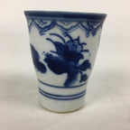Japanese Porcelain Sake Cup Vtg Sometsuke Blue Children Guinomi Ochoko G8