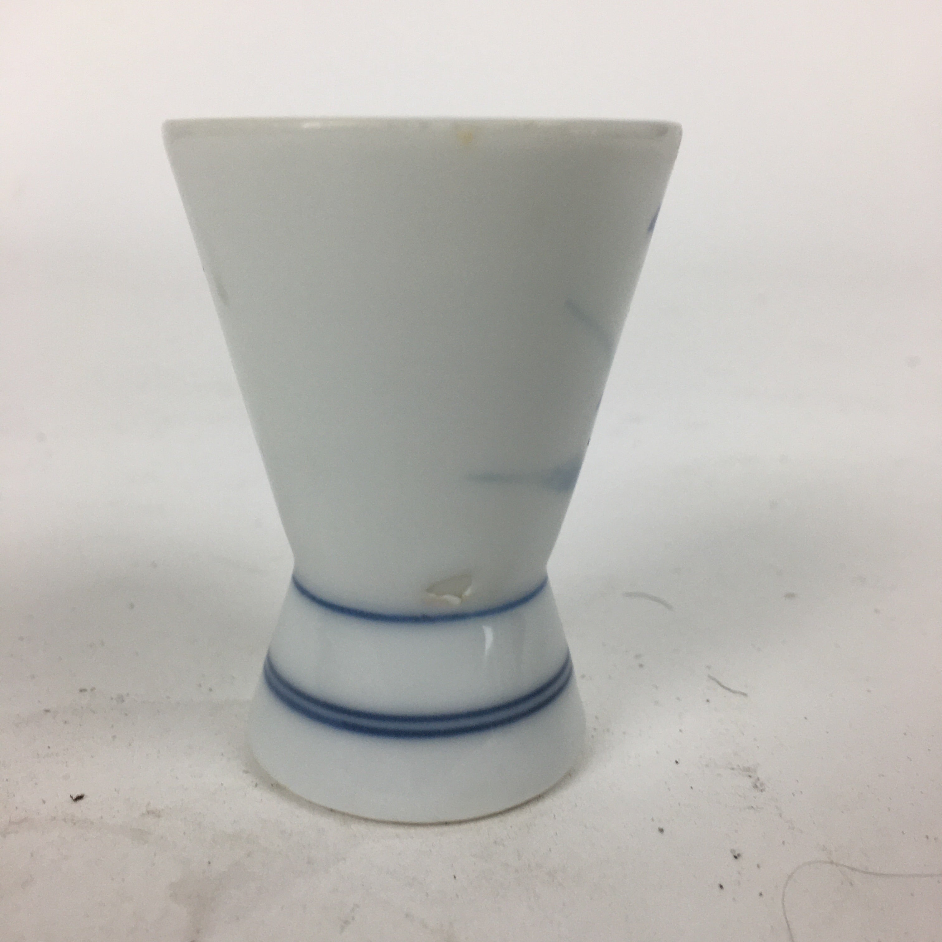 Japanese Porcelain Sake Cup Vtg Sometsuke Blue Flower Guinomi Ochoko G10