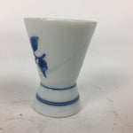 Japanese Porcelain Sake Cup Vtg Sometsuke Blue Flower Guinomi Ochoko G10