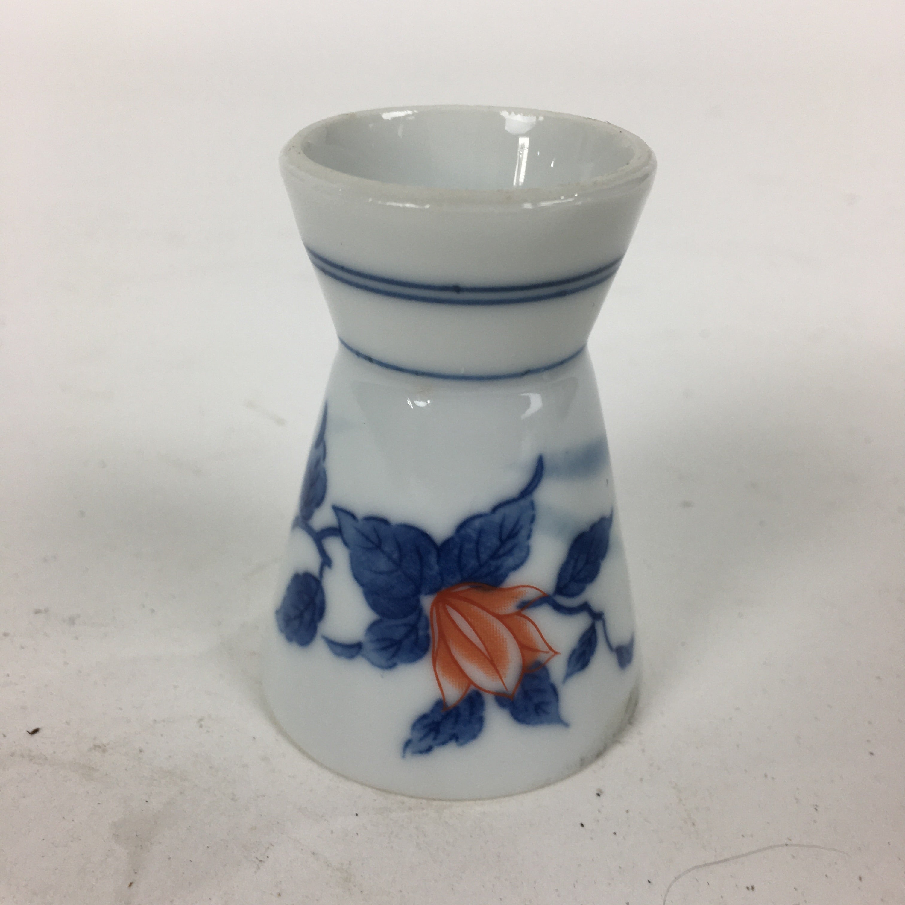 Japanese Porcelain Sake Cup Vtg Sometsuke Blue Flower Guinomi Ochoko G10
