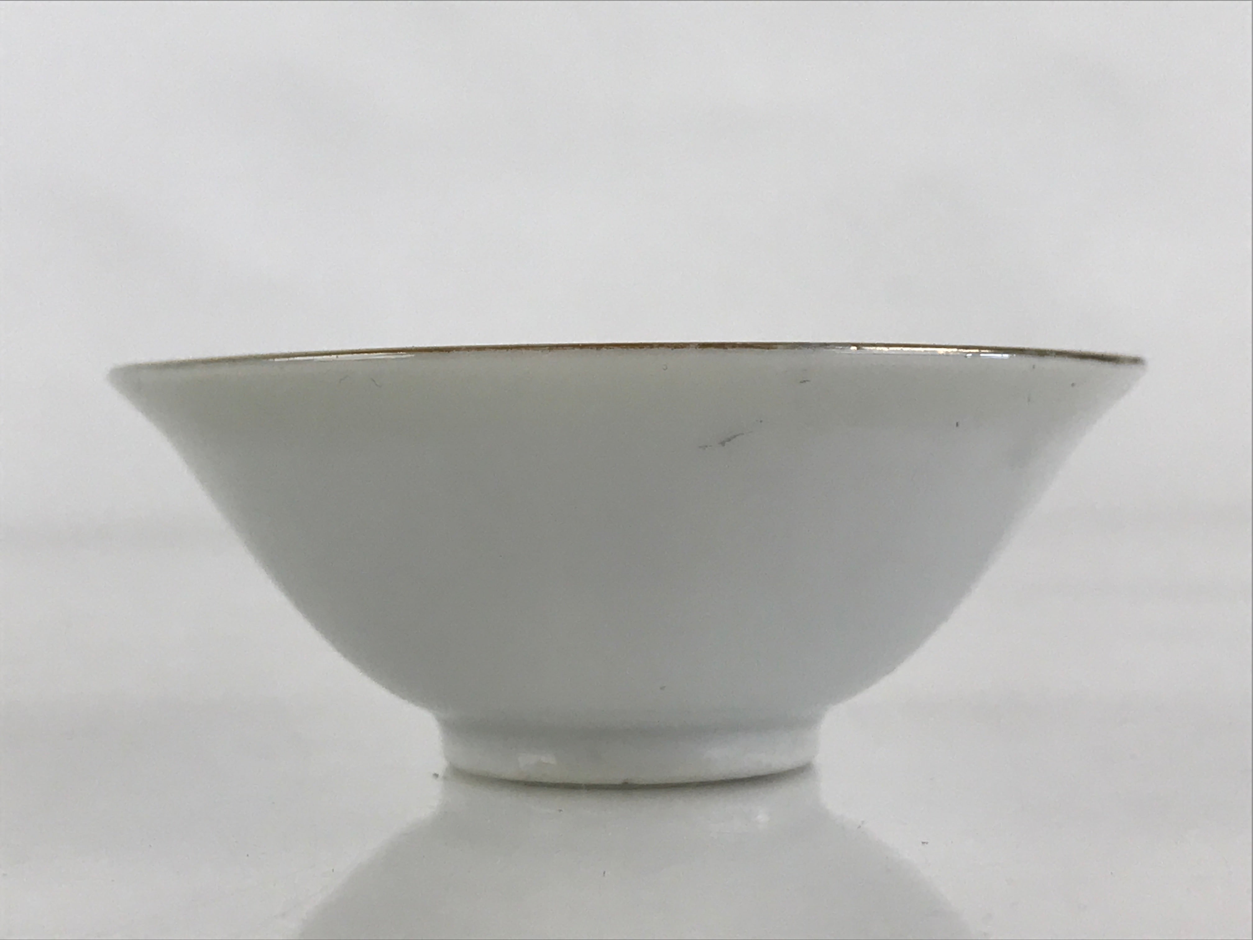 Japanese Porcelain Sake Cup Vtg Treasure Ship Guinomi Ochoko Sakazuki White G65