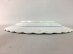 Japanese Porcelain Serving Plate Charger Vtg Centerpiece Floral Blue White PT806