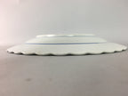 Japanese Porcelain Serving Plate Charger Vtg Centerpiece Floral Blue White PT806