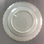Japanese Porcelain Serving Plate Charger Vtg Centerpiece Floral Blue White PT806