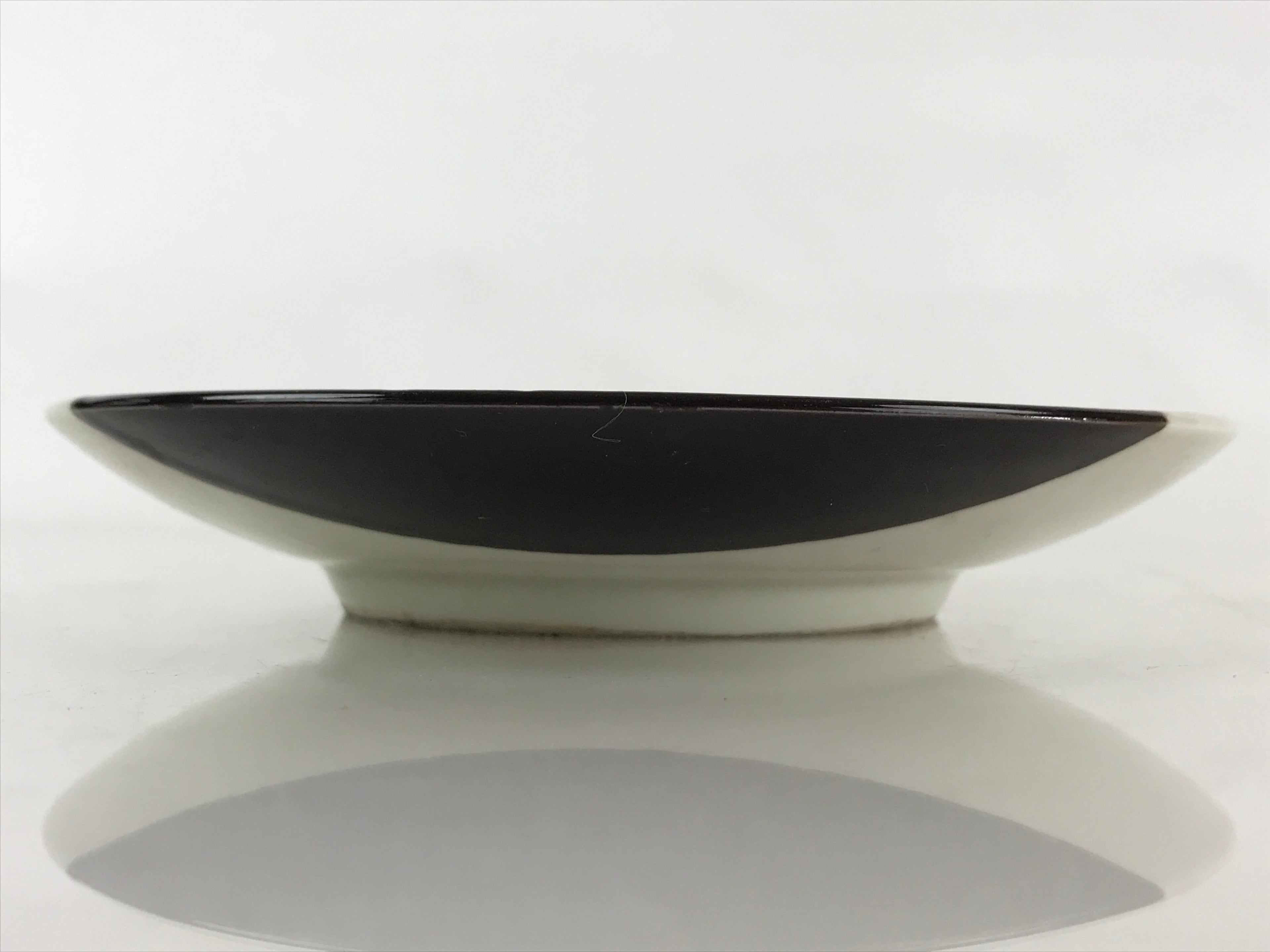 Japanese Porcelain Side Plate Vtg Brown White Glaze Small Plate Kozara Torizara