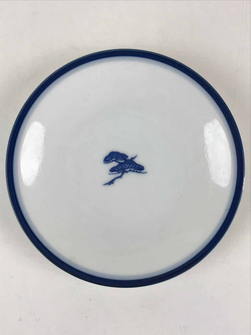 Japanese Porcelain Side Plate Vtg Pine Tree Small Plate Kozara Torizara White PY
