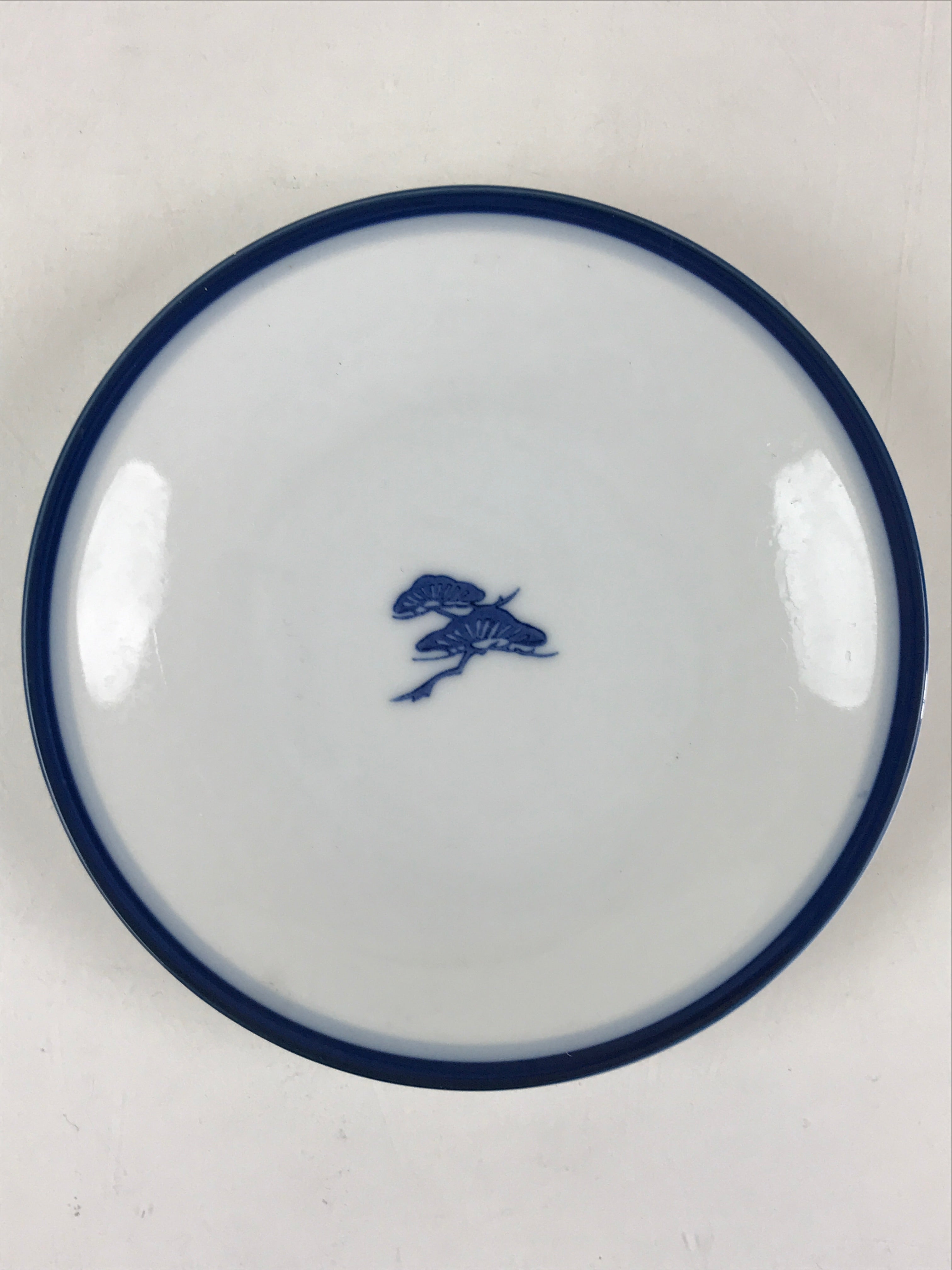 Japanese Porcelain Side Plate Vtg Pine Tree Small Plate Kozara Torizara White PY