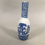 Japanese Porcelain Single Flower Vase Kabin Vtg Sometsuke White Blue MFV75