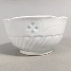 Japanese Porcelain Small Bowl Arita ware Vtg Kobachi White Floral Petal QT106