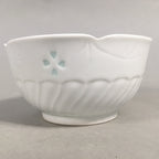 Japanese Porcelain Small Bowl Arita ware Vtg Kobachi White Floral Petal QT106