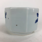 Japanese Porcelain Small Bowl Kobachi Vtg Octagon Shape Blue Red Radish PP676