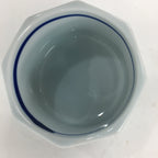 Japanese Porcelain Small Bowl Kobachi Vtg Octagon Shape Blue Red Radish PP676