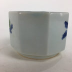 Japanese Porcelain Small Bowl Kobachi Vtg Octagon Shape Blue Red Radish PP678