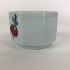 Japanese Porcelain Small Bowl Kobachi Vtg Octagon Shape Blue Red Radish PP703