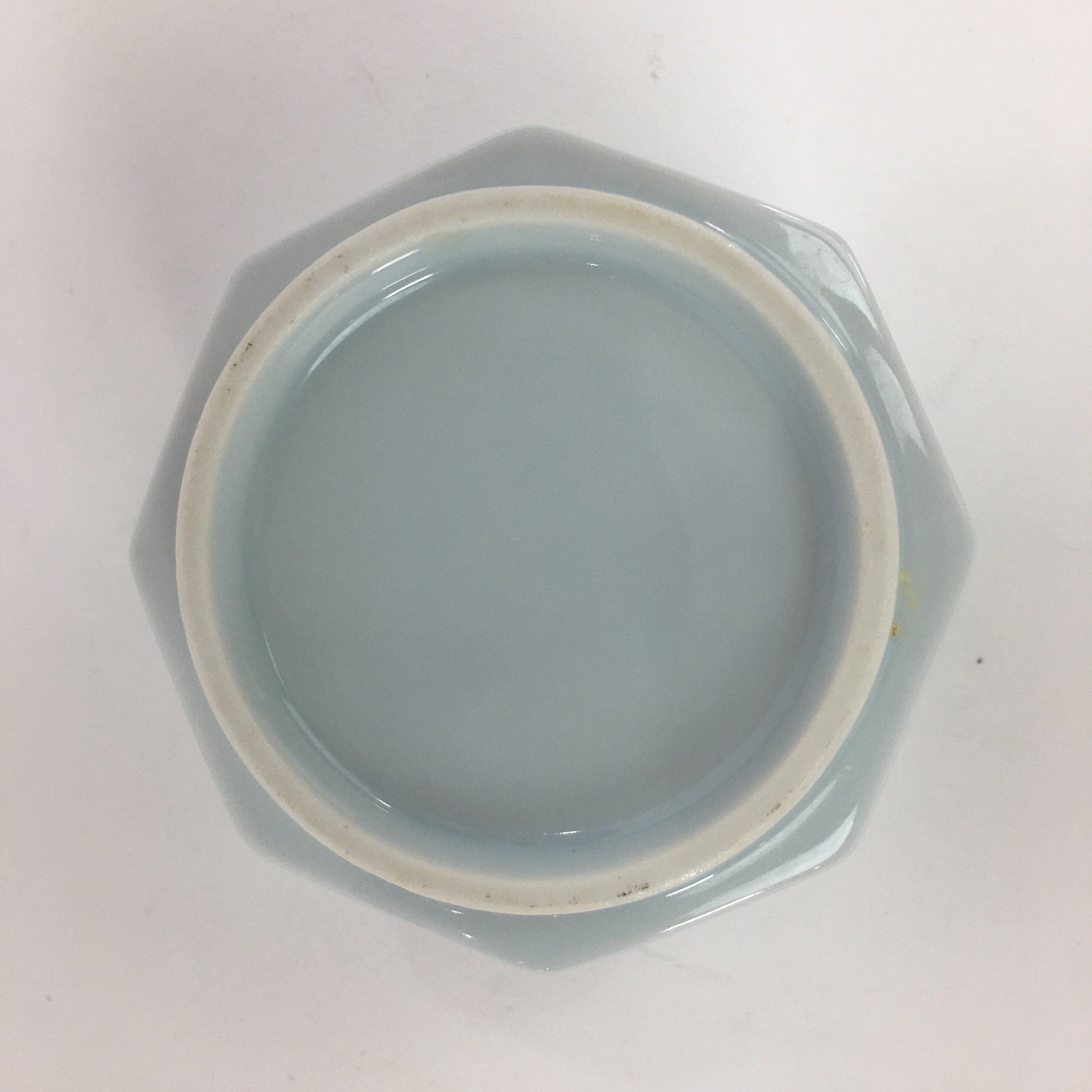 Japanese Porcelain Small Bowl Kobachi Vtg Octagon Shape Blue Red Radish PP703