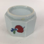 Japanese Porcelain Small Bowl Kobachi Vtg Octagon Shape Blue Red Radish PP703