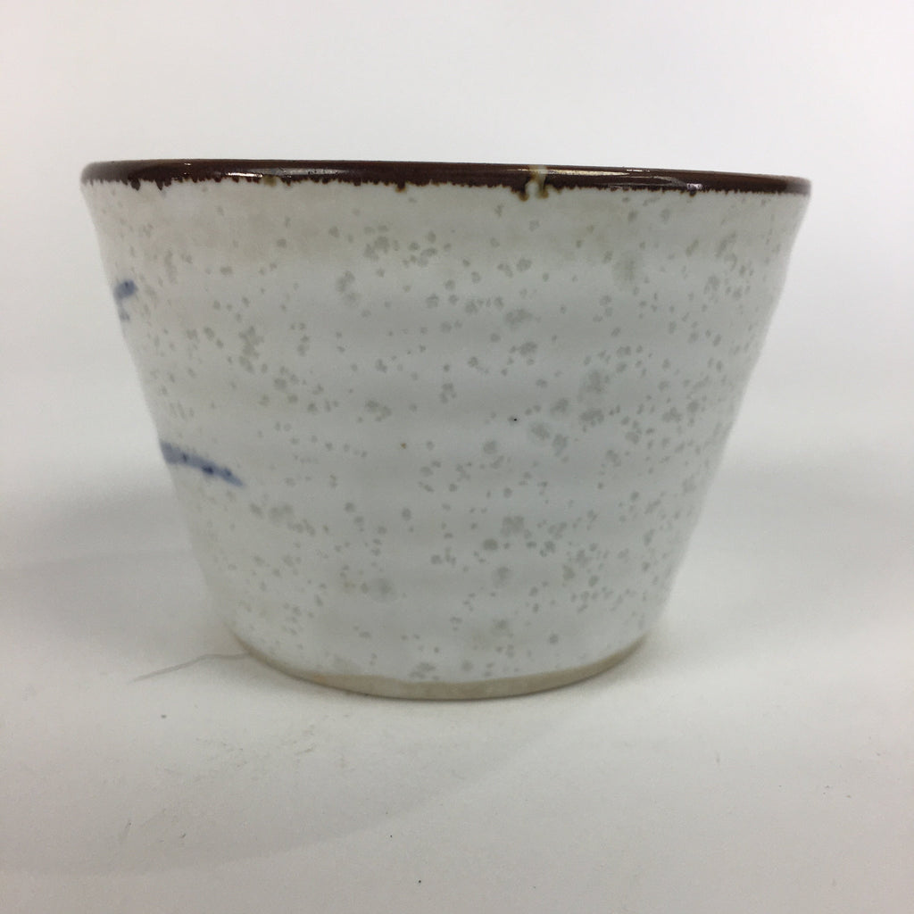 Japanese Porcelain Small Bowl Kobachi Vtg Round Shape Blue Miscanthus PP718