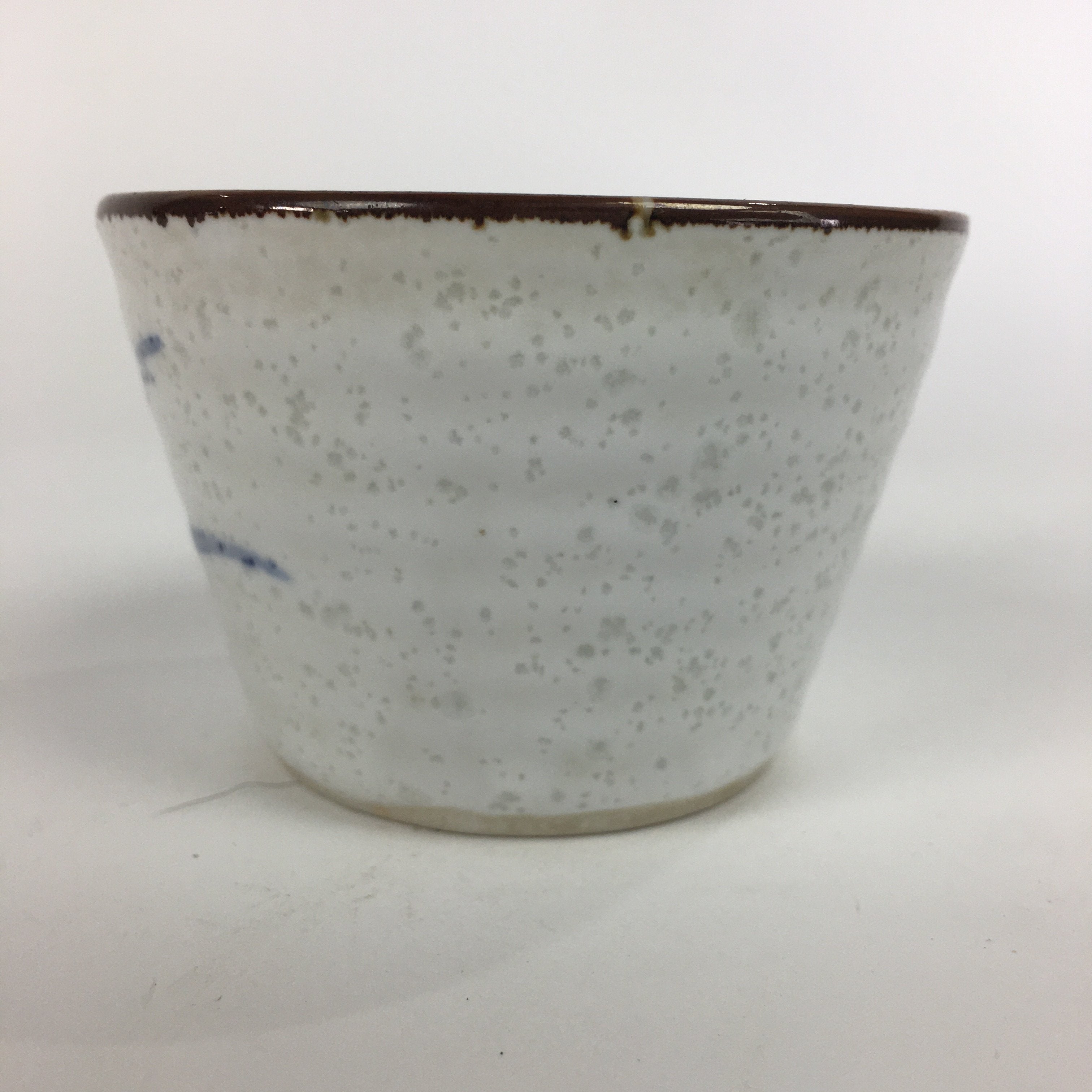 Japanese Porcelain Small Bowl Kobachi Vtg Round Shape Blue Miscanthus PP718